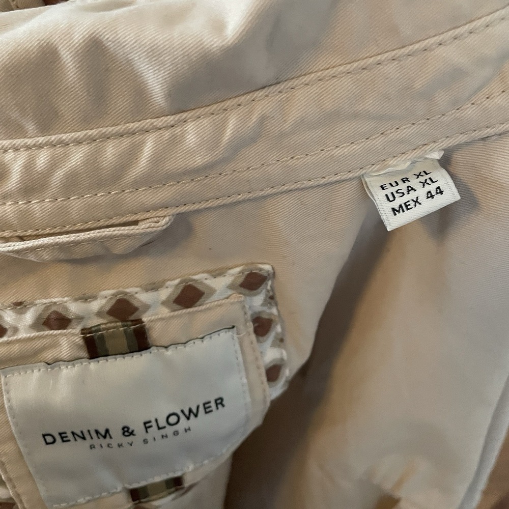 Denim & Flower Ricky Singh Twill Shacket Sand Siz… - image 4